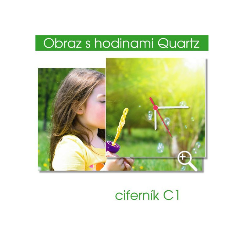 Obraz s hodinami z vlastní fotografie 90 × 60 cm