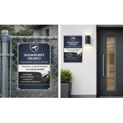 ⚠️ Cedule Soukromý objekt – neoprávněný vstup je zakázán (na výšku)