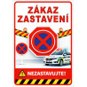 Zákaz zastavení – bezpečnostní cedule