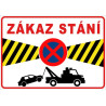 ⚠️ Zákaz stání – odtahová cedule (na šířku)