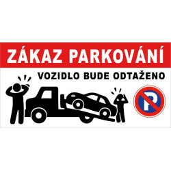⚠️ Zákaz parkování – vozidlo bude odtaženo