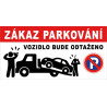 ⚠️ Zákaz parkování – vozidlo bude odtaženo