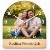 Obloukové hodiny s rodinnou fotografií – Rodinná pohoda