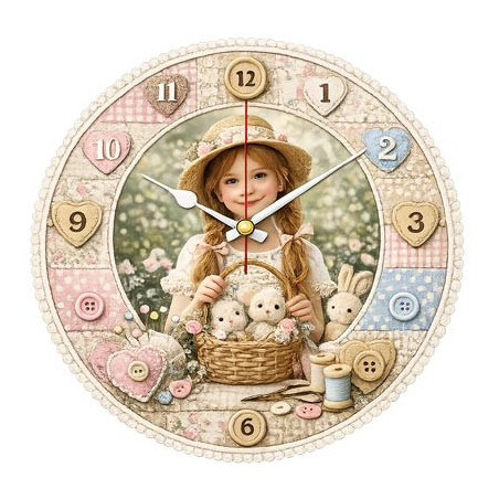 Romantické dětské hodiny s fotografií – něžná vzpomínka