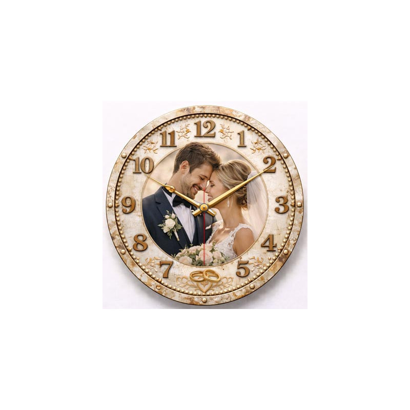 Svatební hodiny s fotografií – zlatá chvíle lásky