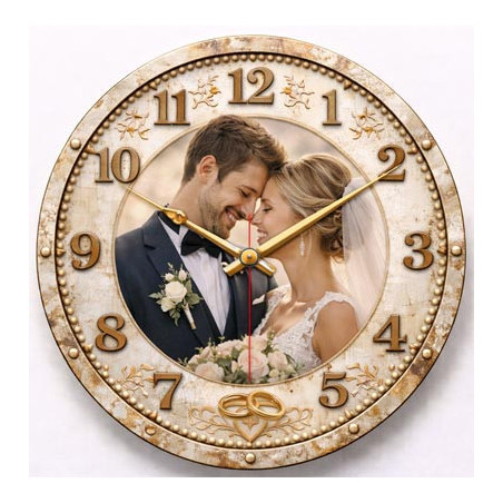 Svatební hodiny s fotografií – zlatá chvíle lásky