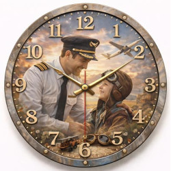 Letecké hodiny s fotografií – sen o křídlech