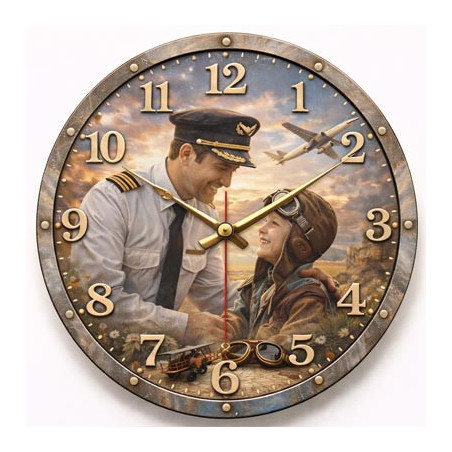 Letecké hodiny s fotografií – sen o křídlech