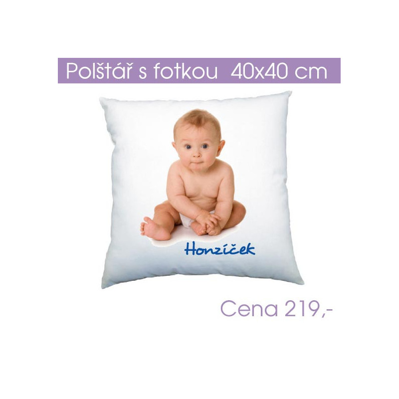 Polštář s potiskem 40x40 cm