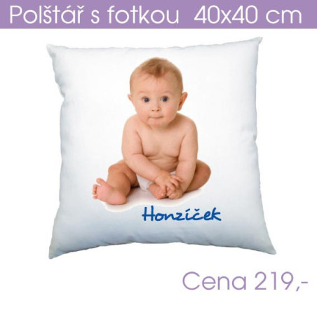 Polštář s potiskem 40x40 cm
