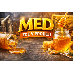 Cedule pro prodej medu – Zlatý med ve skle