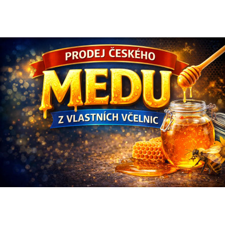 Cedule pro prodej medu – Český med z vlastních včelnic