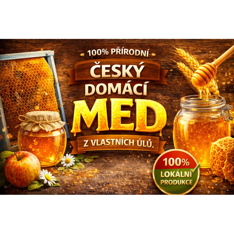 Cedule pro prodej medu – Český domácí med z úlů