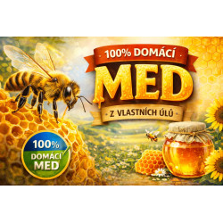 Cedule pro prodej medu – Domácí med se včelou