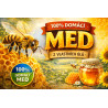 Cedule pro prodej medu – Domácí med se včelou
