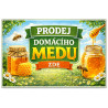 Cedule pro prodej medu – Domácí med v zeleném rámu