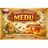 Cedule pro prodej medu – Český med s lidovým motivem