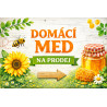 Cedule pro prodej medu – Domácí med se slunečnicí