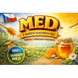Cedule pro prodej medu – Med z našich vlastních úlů