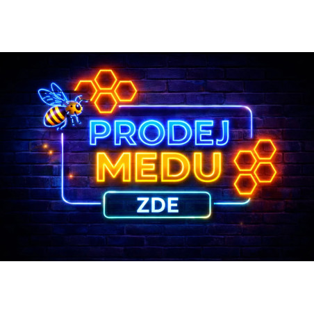 Cedule pro prodej medu – Neonový styl prodej medu