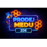 Cedule pro prodej medu – Neonový styl prodej medu