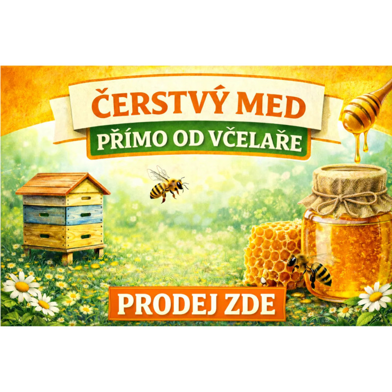 Cedule pro prodej medu – Čerstvý med od včelaře