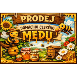 Cedule pro prodej medu – Veselý dětský