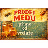 Cedule pro prodej medu – Retro med přímo od včelaře