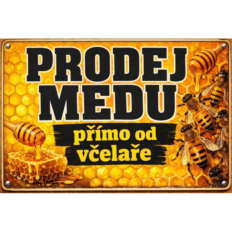 Cedule pro prodej medu – Výrazný med od včelaře