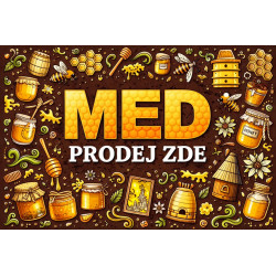 Cedule pro prodej medu – Ilustrovaný med s motivy