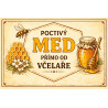 Cedule pro prodej medu – Poctivý med od včelaře