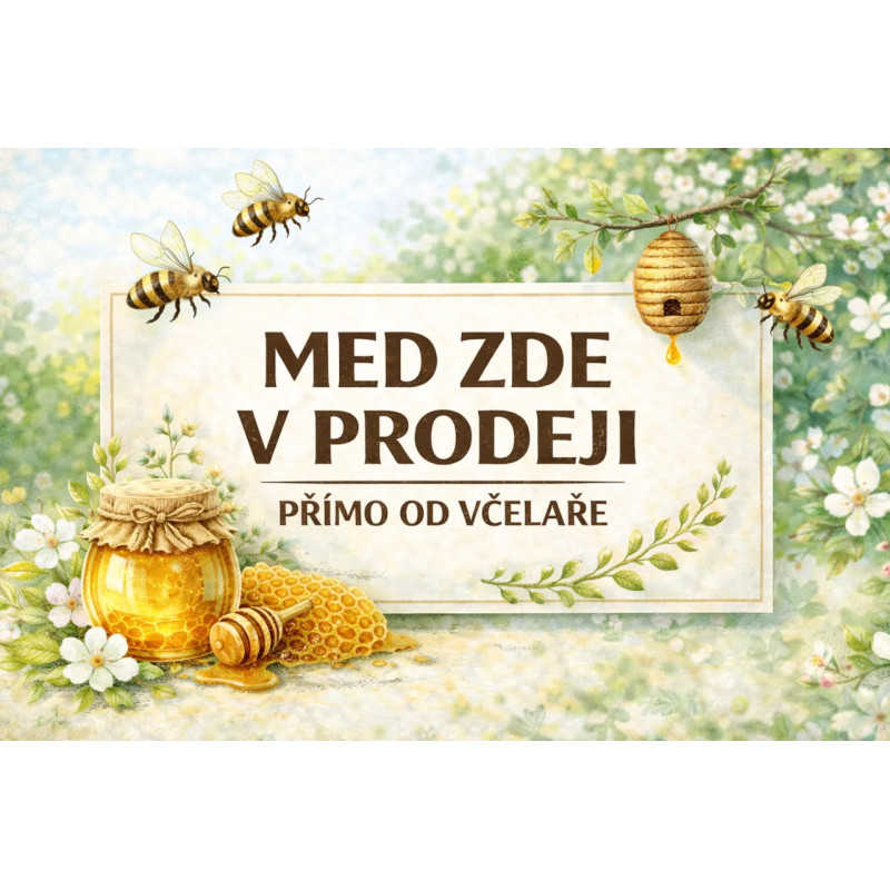 Cedule pro prodej medu – Jemný květinový styl