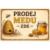 Cedule pro prodej medu – Vintage úl a med