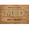 Cedule pro prodej medu – Květinový nápis med