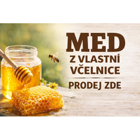 Cedule pro prodej medu – Med z vlastní včelnice světlý styl