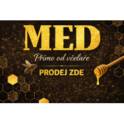 Cedule pro prodej medu – Zlatý med luxusní styl