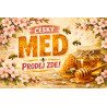 Cedule pro prodej medu – Český med s květy