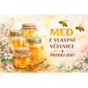 Cedule pro prodej medu – Med z včelnice se sklenicemi