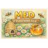 Cedule pro prodej medu – Malovaný úl a med