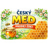 Cedule pro prodej medu – Český med s pláství a květy