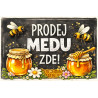 Cedule pro prodej medu – Tmavý tabulový styl