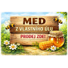 Cedule pro prodej medu – Dřevěná cedule med z úlu