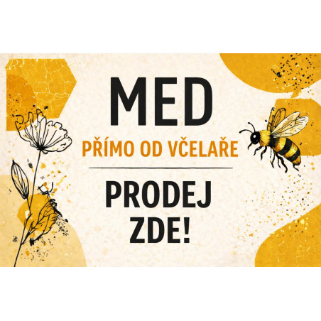 Cedule pro prodej medu – Moderní minimalistický styl