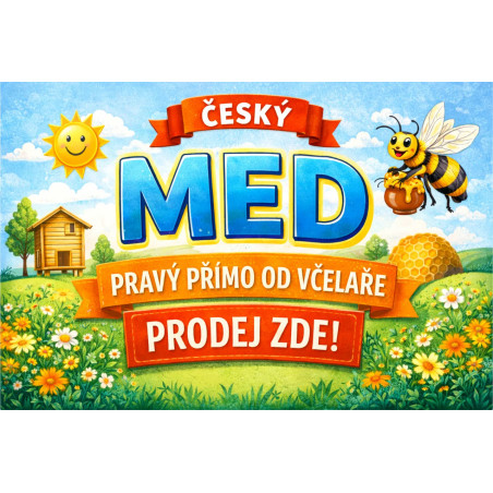 Cedule pro prodej medu – Veselý český med prodej