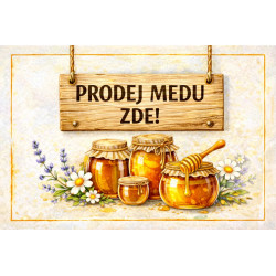 Cedule pro prodej medu – Závěsná dřevěná cedule
