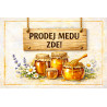 Cedule pro prodej medu – Závěsná dřevěná cedule