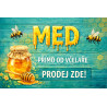 Cedule pro prodej medu – Tyrkysové dřevo s medem