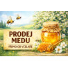 Cedule pro prodej medu – Přírodní krajina s medem