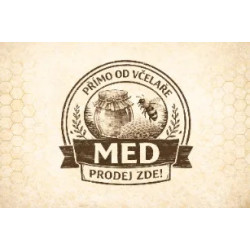Cedule pro prodej medu – Retro razítko med