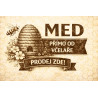 Cedule pro prodej medu – Retro úl a med